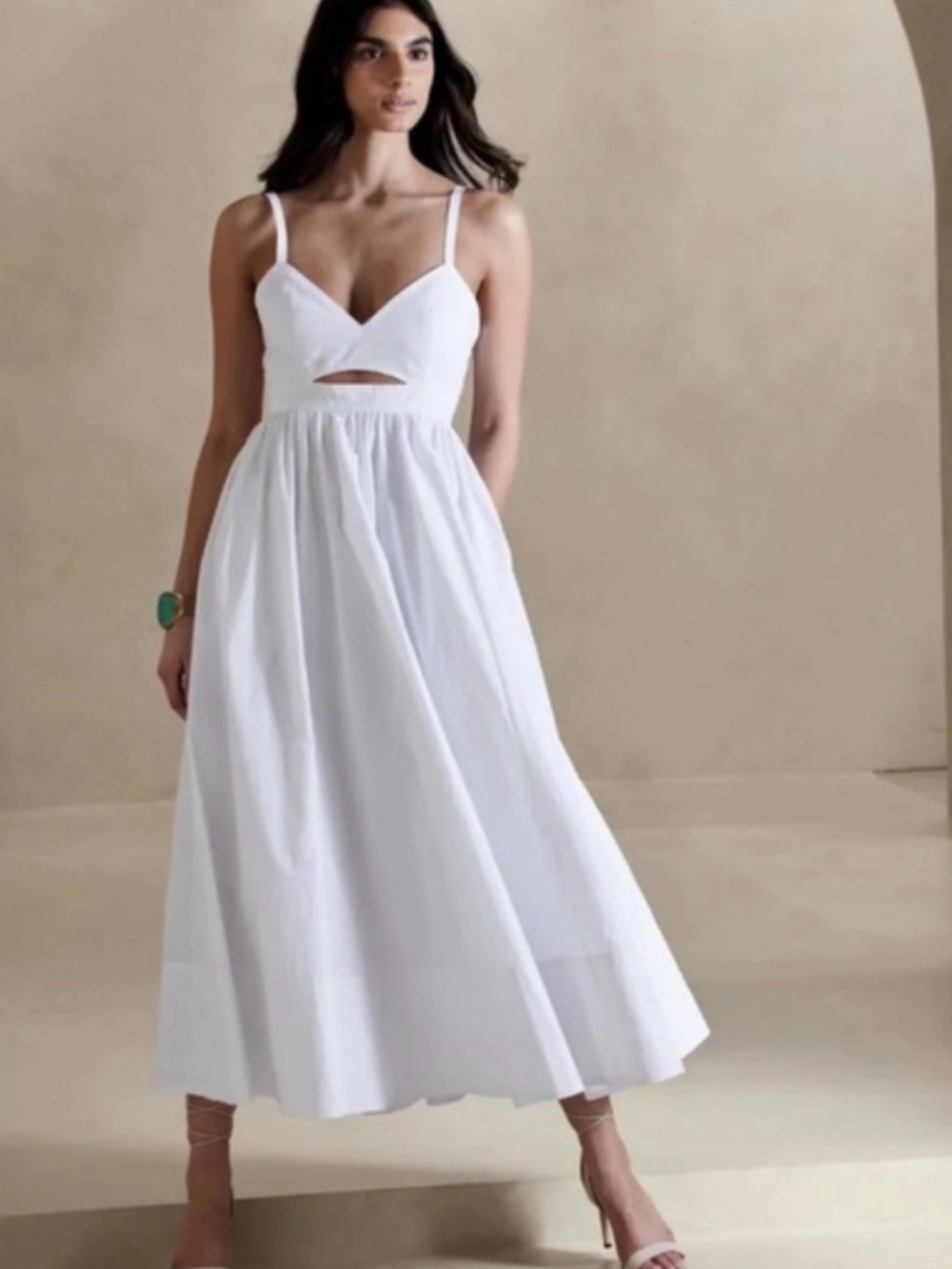 Banana Republic Isa Cotton Dress in White